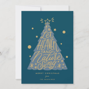 Kerstkaart met religieuze borstelschrift