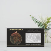 Kerstkaart met religieuze foto: vreugde voor de we (Staand voorkant)