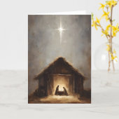 Kerstkaart met religieuze inhoud kaart (Gele Bloem)