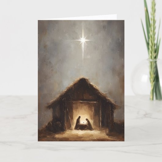 Kerstkaart met religieuze inhoud kaart (Voorkant)