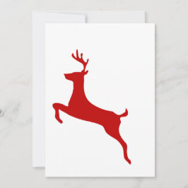 Kerstkaart met rendier met rode neus kaart