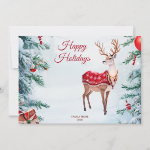 Kerstkaart met rendieren