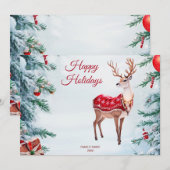 Kerstkaart met rendieren (Voorkant / Achterkant)