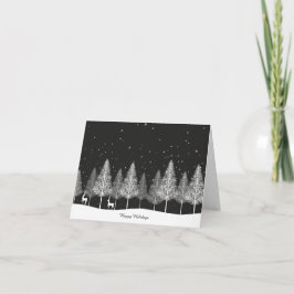 Kerstkaart met rendieren bedankkaart