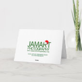KERSTKAART met RENDIEREN Bedankkaart (Achterkant)