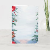 Kerstkaart met rendieren kaart (Achterkant)