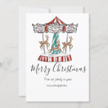 Kerstkaart met rendieren