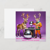 Kerstkaart met Rendierendansfeest (Voorkant / Achterkant)