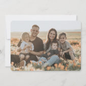 Kerstkaart met retro sterren en platte foto in roo (Achterkant)