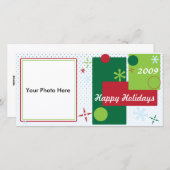 Kerstkaart met retro vakantiefoto (Voorkant / Achterkant)