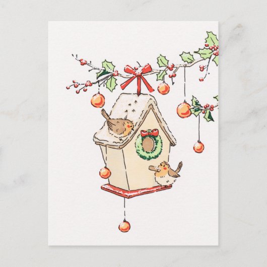 Kerstkaart met Robin Briefkaart (Voorkant)