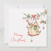 Kerstkaart met Robin, Kerstkaart Kaart (Voorkant)