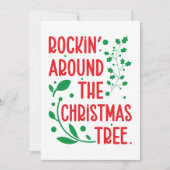Kerstkaart met Rockin 'Around The Christmas Tree (Voorkant)