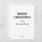 Kerstkaart met rode deur kunst plat design (Achterkant)