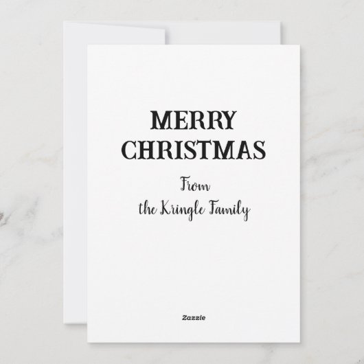 Kerstkaart met rode deur kunst plat design (Achterkant)