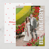 Kerstkaart met rode feestelijke foto (Voorkant / Achterkant)