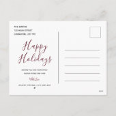 Kerstkaart met rode fluwelen foto bedankbericht feestdagenkaart (Achterkant)