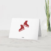 kerstkaart met rode mousserende ijs feestdagen kaart (Achterkant)