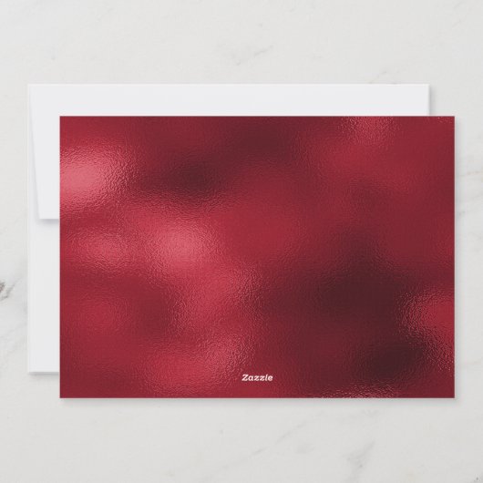 Kerstkaart met rode strik (Achterkant)