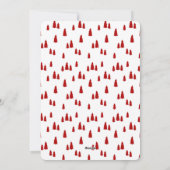 Kerstkaart met rode strik 'Prettige Feestdagen' (Achterkant)