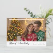 Kerstkaart met Romantische Sfeer (Staand voorkant)