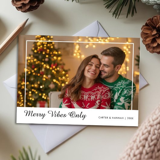 Kerstkaart met Romantische Sfeer