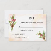 kerstkaart met RSVP-bruiloft RSVP Kaartje (Voorkant)
