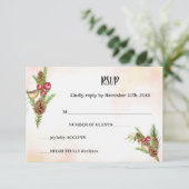 kerstkaart met RSVP-bruiloft RSVP Kaartje (Staand voorkant)