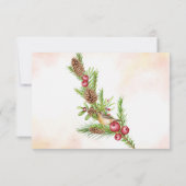 kerstkaart met RSVP-bruiloft RSVP Kaartje (Achterkant)