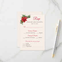 kerstkaart met RSVP-respons