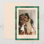 Kerstkaart met ruitpatroonlijst (Voorkant / Achterkant)