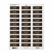 Kerstkaart met Rustieke Kerstverlichting Adres Etiket (Full Sheet)