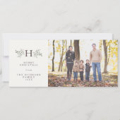 Kerstkaart met rustieke monogram (Voorkant)