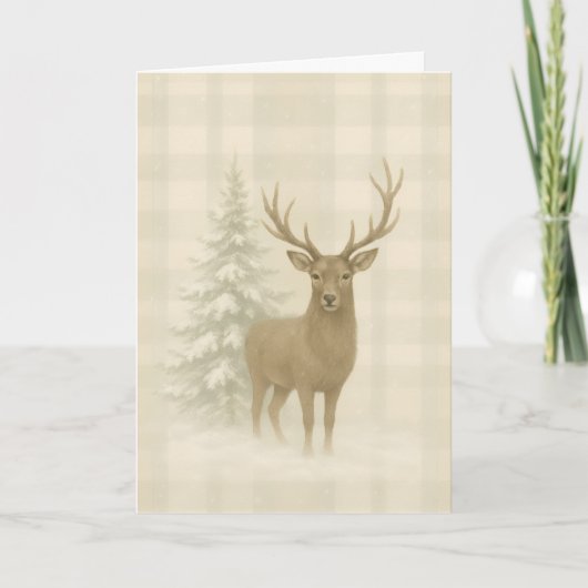 Kerstkaart met rustieke uitstraling kaart (Voorkant)
