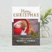 Kerstkaart met rustige dennen (Staand voorkant)