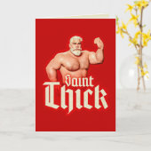 Kerstkaart met Saint Thick Kaart (Gele Bloem)