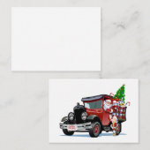 Kerstkaart met Santa en Sneeuw Maiden-Postman Informatiekaartje (Voorkant / Achterkant)