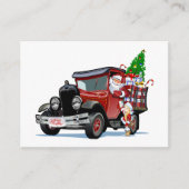 Kerstkaart met Santa en Sneeuw Maiden-Postman Informatiekaartje (Voorkant)