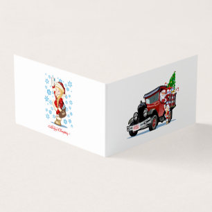 Kerstkaart met Santa en Sneeuw Maiden-Postman Kaart