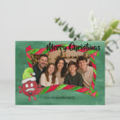 Kerstkaart met Santa Monster Whimsy (Staand voorkant)