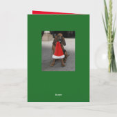 Kerstkaart met Santa Wimsey de Bloedhond Feestdagen Kaart (Achterkant)