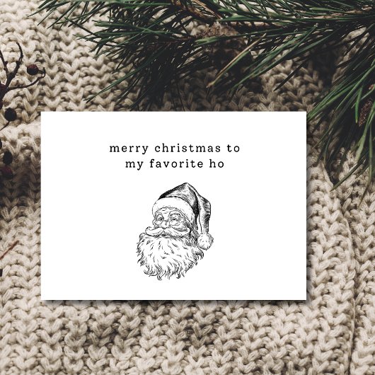 Kerstkaart met Santa's favoriete grap