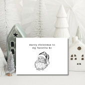 Kerstkaart met Santa's favoriete grap