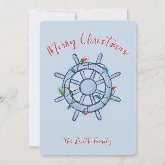 Kerstkaart met scheepvaartthema (Voorkant)
