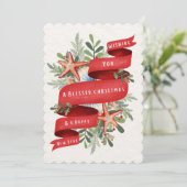 Kerstkaart met scheepvaartthema kaart (Staand voorkant)