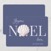 Kerstkaart met schelpen (Voorkant / Achterkant)