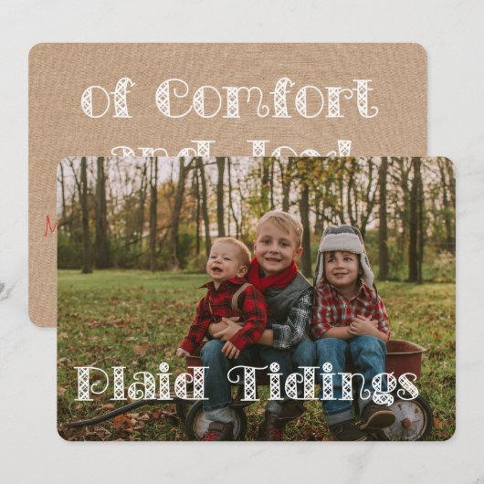 Kerstkaart met Schotse Blijdschap (Voorkant / Achterkant)