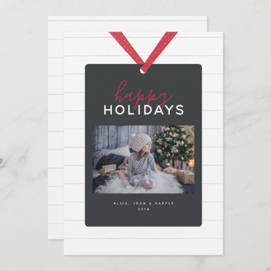 Kerstkaart met Shiplap (Voorkant / Achterkant)