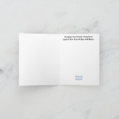 Kerstkaart met Silhouet van Santa's Rug met Ster v Kaart (Binnen)