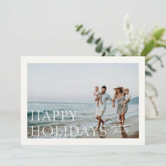 Kerstkaart met simpele foto (Staand voorkant)